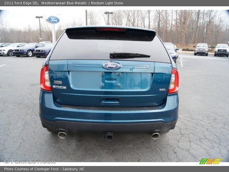 Mediterranean Blue Metallic / Medium Light Stone 2011 Ford Edge SEL