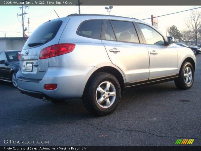 Silver Blue / Gray 2008 Hyundai Santa Fe GLS