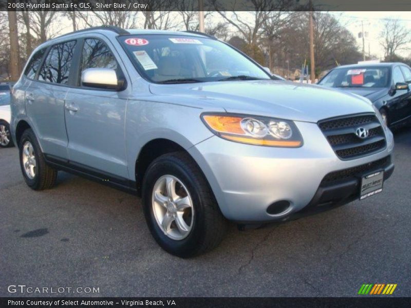 Silver Blue / Gray 2008 Hyundai Santa Fe GLS