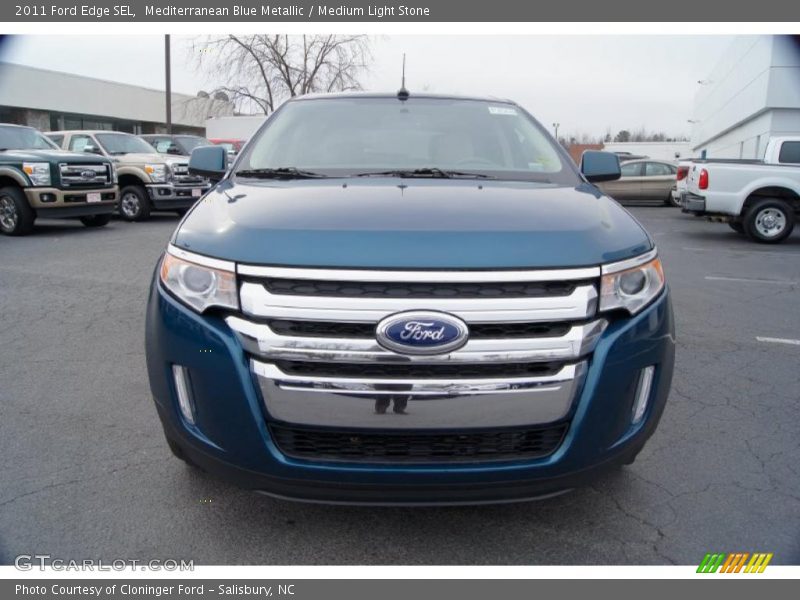 Mediterranean Blue Metallic / Medium Light Stone 2011 Ford Edge SEL