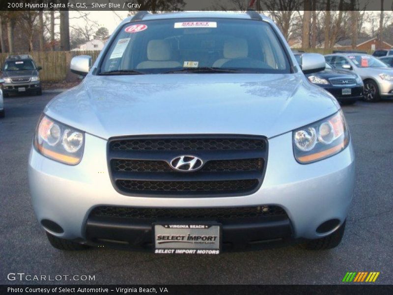 Silver Blue / Gray 2008 Hyundai Santa Fe GLS