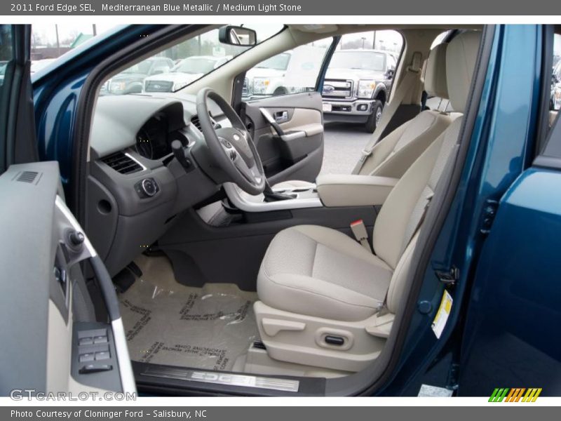 Mediterranean Blue Metallic / Medium Light Stone 2011 Ford Edge SEL