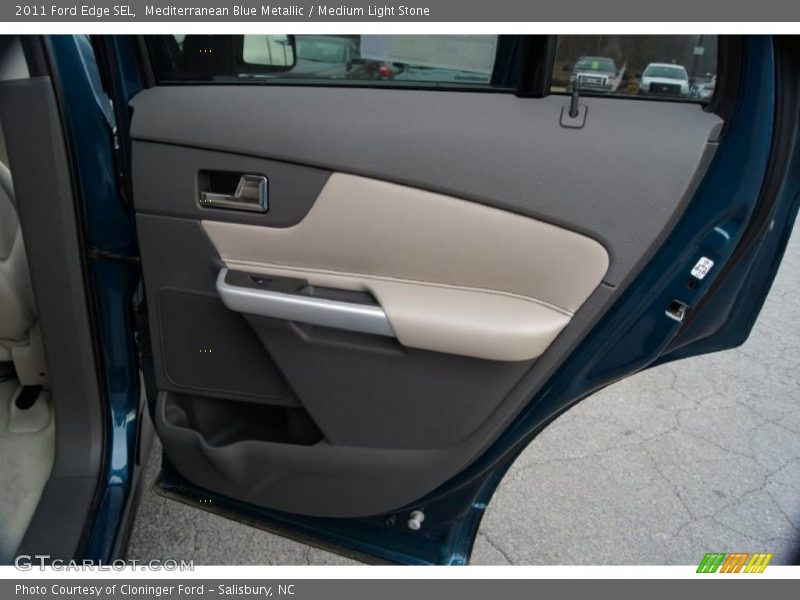 Mediterranean Blue Metallic / Medium Light Stone 2011 Ford Edge SEL