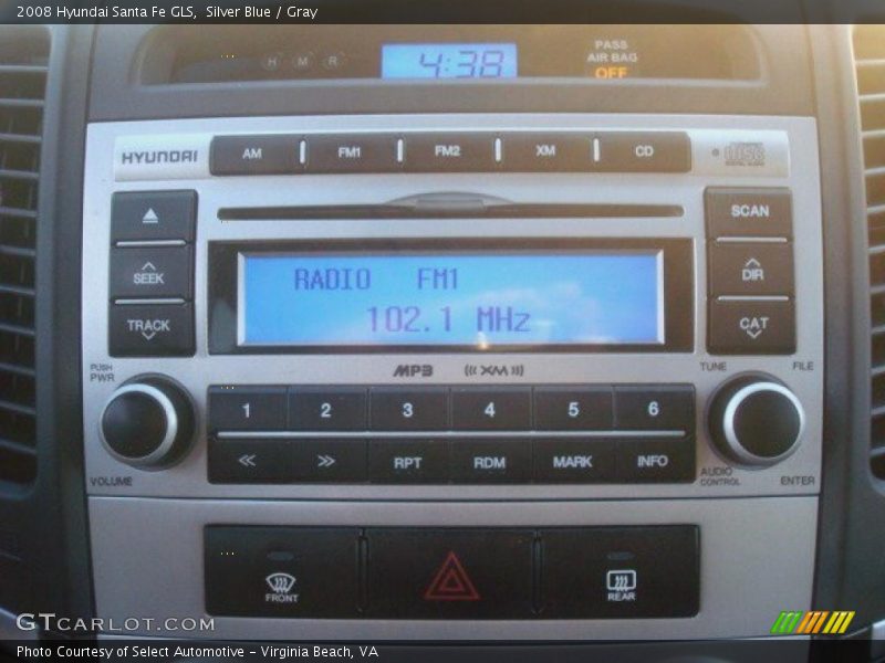 Silver Blue / Gray 2008 Hyundai Santa Fe GLS