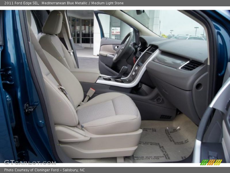 Mediterranean Blue Metallic / Medium Light Stone 2011 Ford Edge SEL