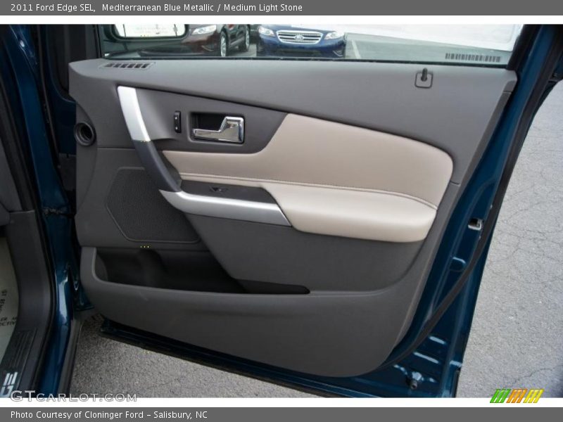 Mediterranean Blue Metallic / Medium Light Stone 2011 Ford Edge SEL