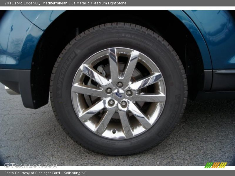 Mediterranean Blue Metallic / Medium Light Stone 2011 Ford Edge SEL