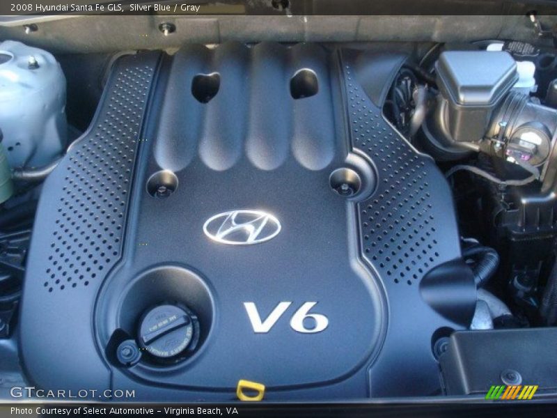 Silver Blue / Gray 2008 Hyundai Santa Fe GLS