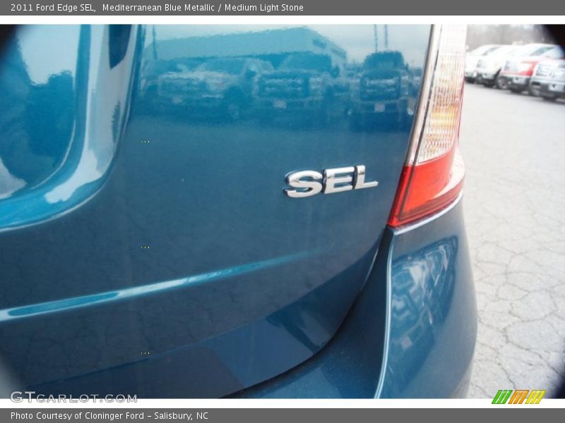 Mediterranean Blue Metallic / Medium Light Stone 2011 Ford Edge SEL