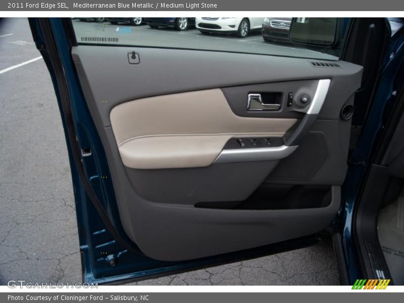 Mediterranean Blue Metallic / Medium Light Stone 2011 Ford Edge SEL
