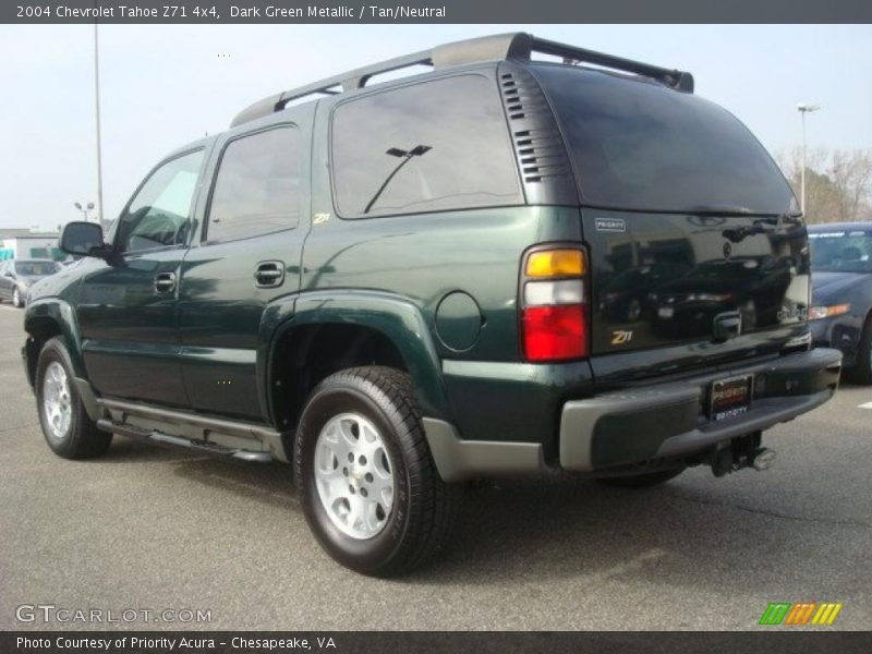 Dark Green Metallic / Tan/Neutral 2004 Chevrolet Tahoe Z71 4x4