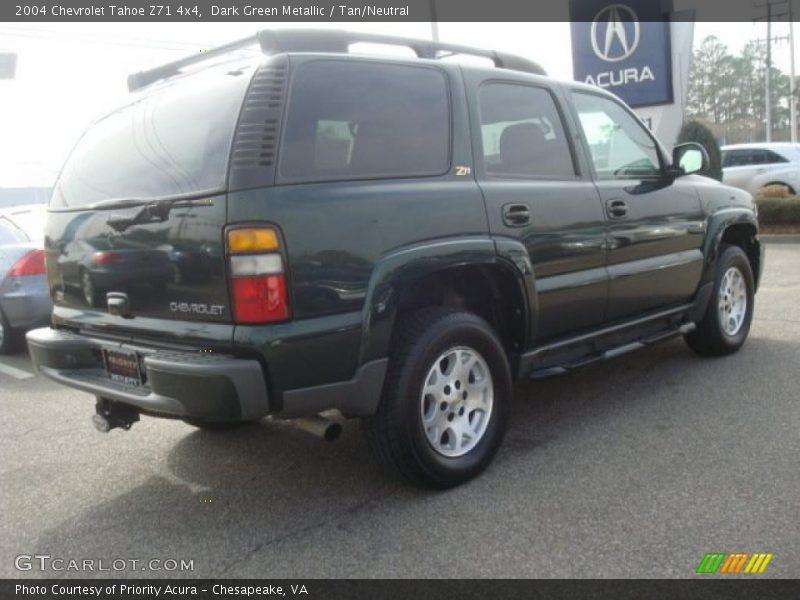Dark Green Metallic / Tan/Neutral 2004 Chevrolet Tahoe Z71 4x4