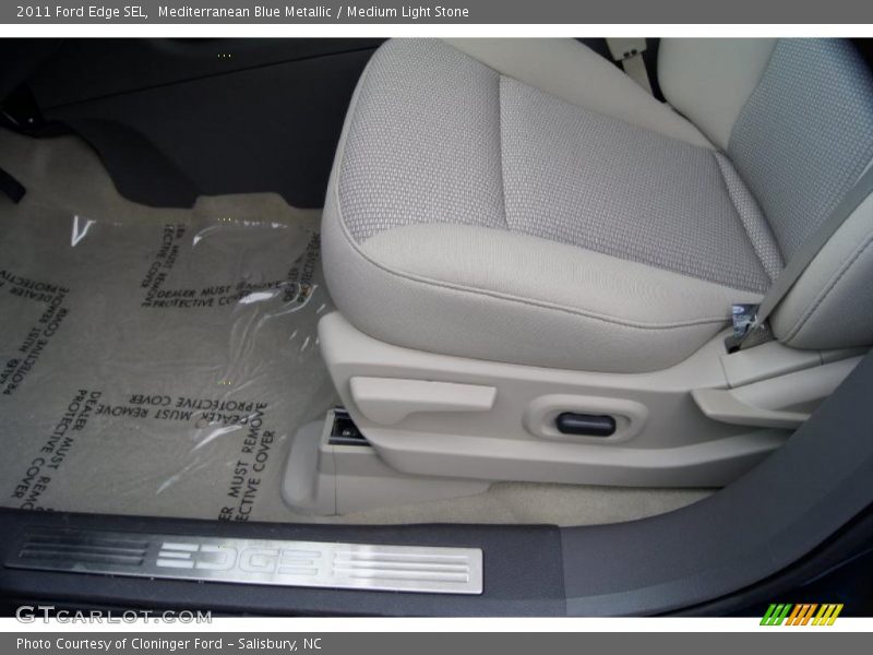 Mediterranean Blue Metallic / Medium Light Stone 2011 Ford Edge SEL