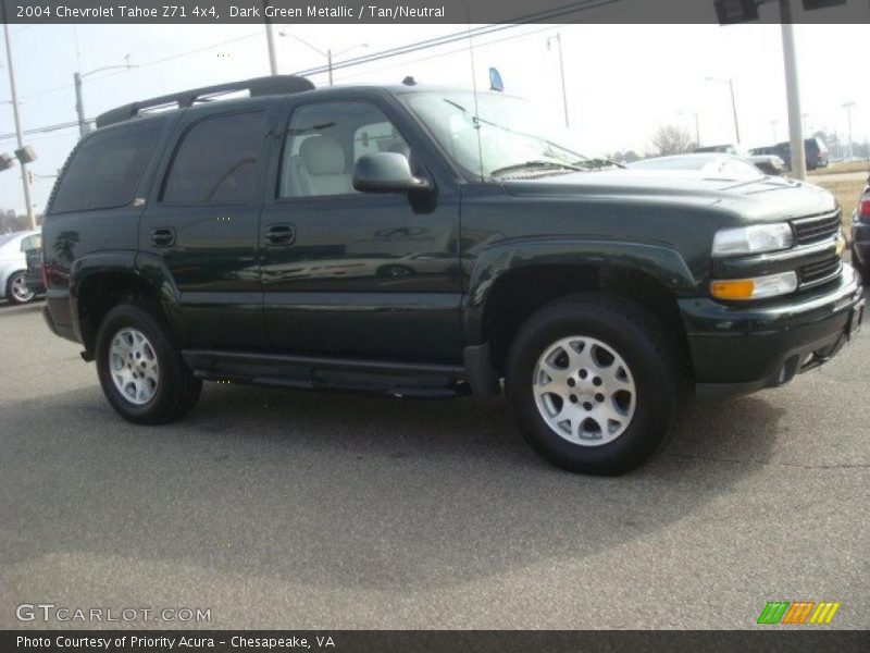 Dark Green Metallic / Tan/Neutral 2004 Chevrolet Tahoe Z71 4x4
