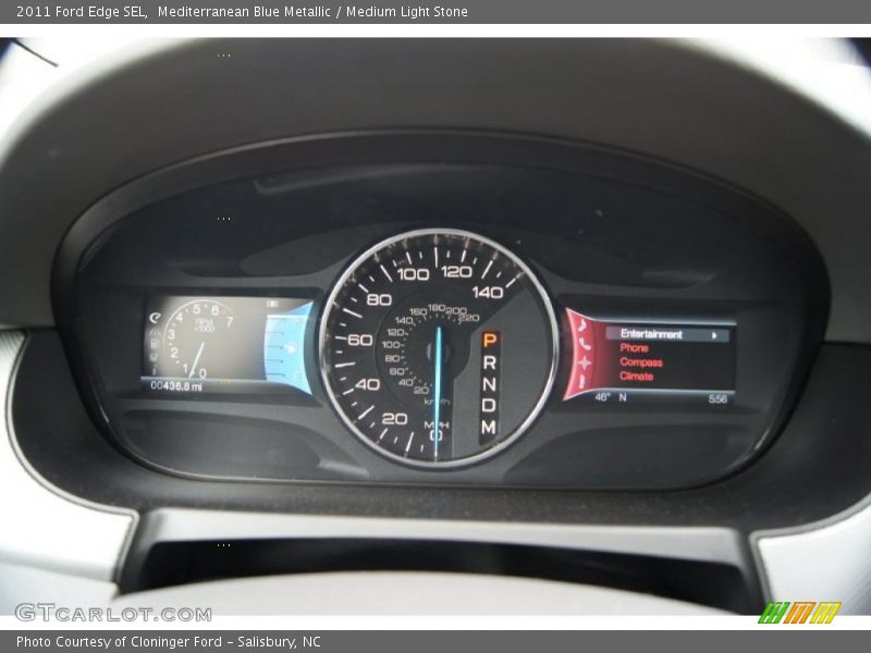 Mediterranean Blue Metallic / Medium Light Stone 2011 Ford Edge SEL