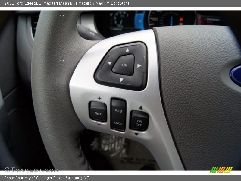 Mediterranean Blue Metallic / Medium Light Stone 2011 Ford Edge SEL