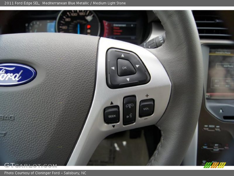 Mediterranean Blue Metallic / Medium Light Stone 2011 Ford Edge SEL