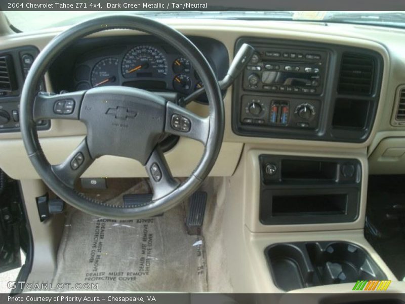 Dark Green Metallic / Tan/Neutral 2004 Chevrolet Tahoe Z71 4x4