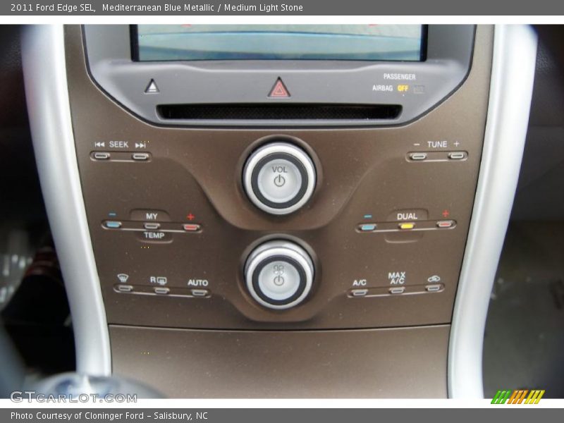 Mediterranean Blue Metallic / Medium Light Stone 2011 Ford Edge SEL