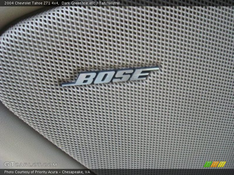 Dark Green Metallic / Tan/Neutral 2004 Chevrolet Tahoe Z71 4x4