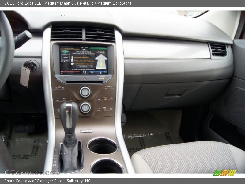 Mediterranean Blue Metallic / Medium Light Stone 2011 Ford Edge SEL