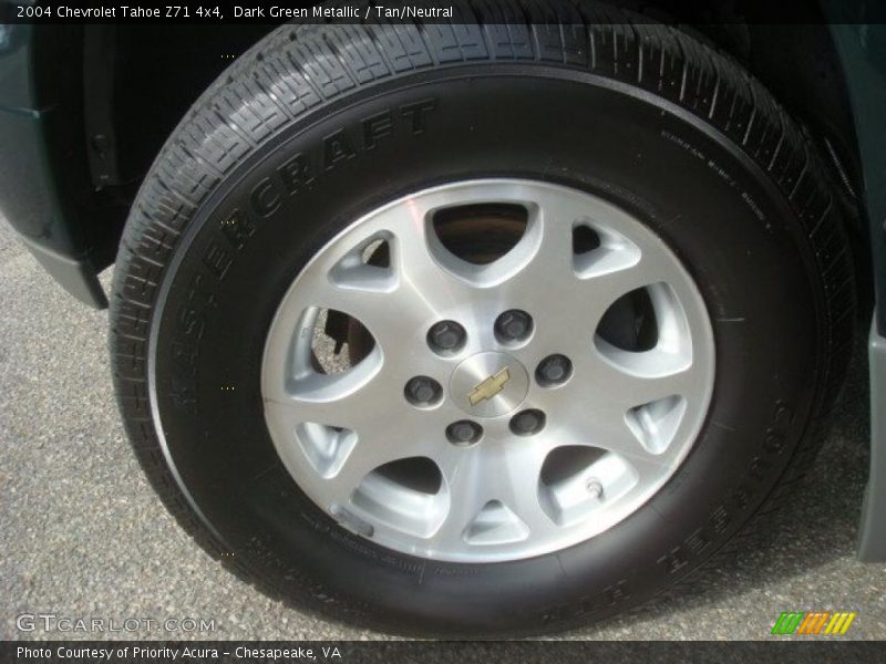 Dark Green Metallic / Tan/Neutral 2004 Chevrolet Tahoe Z71 4x4