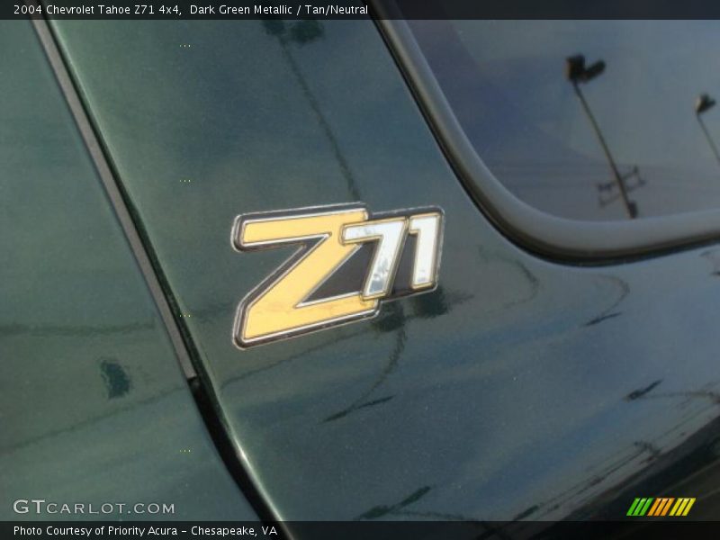 Dark Green Metallic / Tan/Neutral 2004 Chevrolet Tahoe Z71 4x4