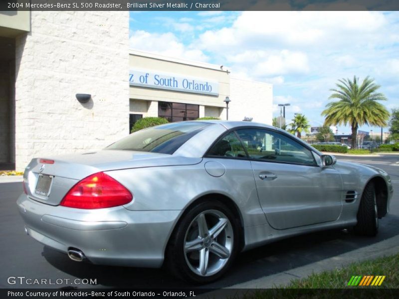 Brilliant Silver Metallic / Charcoal 2004 Mercedes-Benz SL 500 Roadster