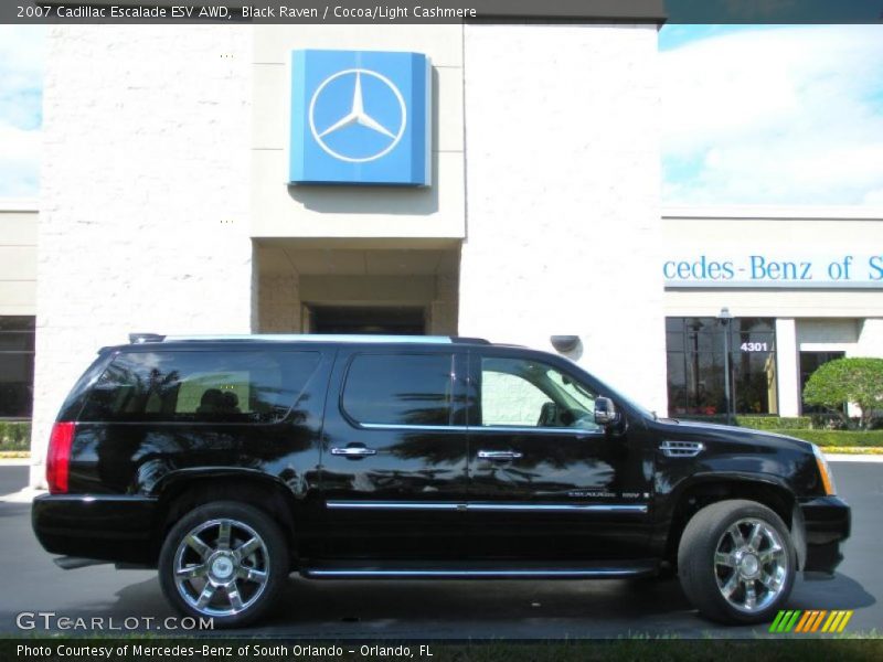 Black Raven / Cocoa/Light Cashmere 2007 Cadillac Escalade ESV AWD