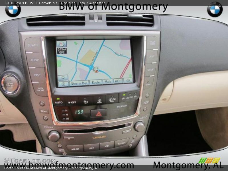 Obsidian Black / Alabaster 2010 Lexus IS 350C Convertible