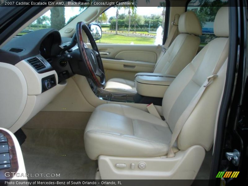 Black Raven / Cocoa/Light Cashmere 2007 Cadillac Escalade ESV AWD