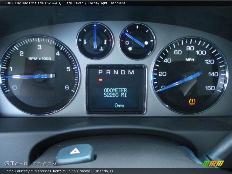 Black Raven / Cocoa/Light Cashmere 2007 Cadillac Escalade ESV AWD