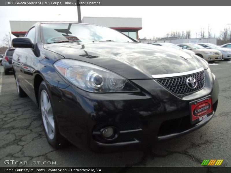 Black / Dark Charcoal 2007 Toyota Solara SLE V6 Coupe