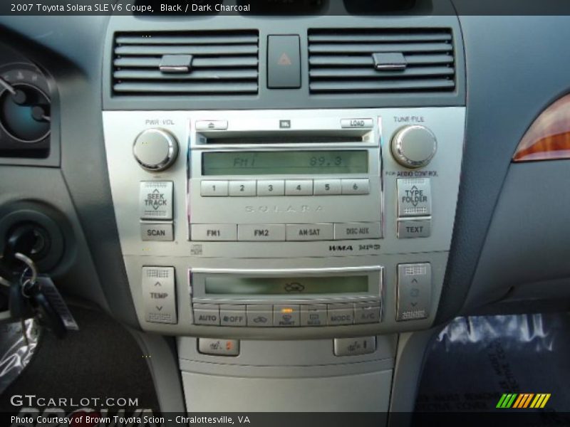 Controls of 2007 Solara SLE V6 Coupe