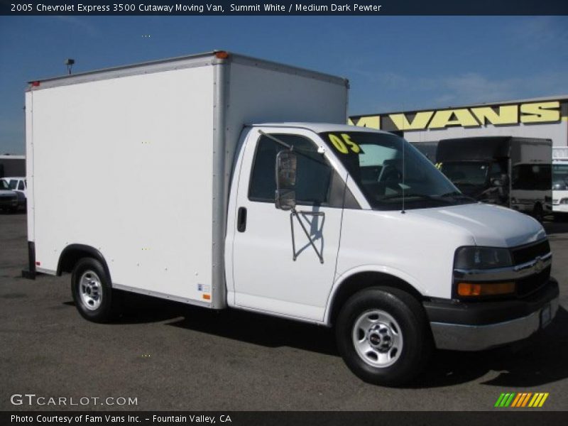 Summit White / Medium Dark Pewter 2005 Chevrolet Express 3500 Cutaway Moving Van