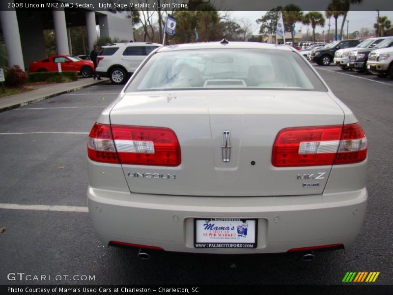 Light Sage Metallic / Light Stone 2008 Lincoln MKZ AWD Sedan