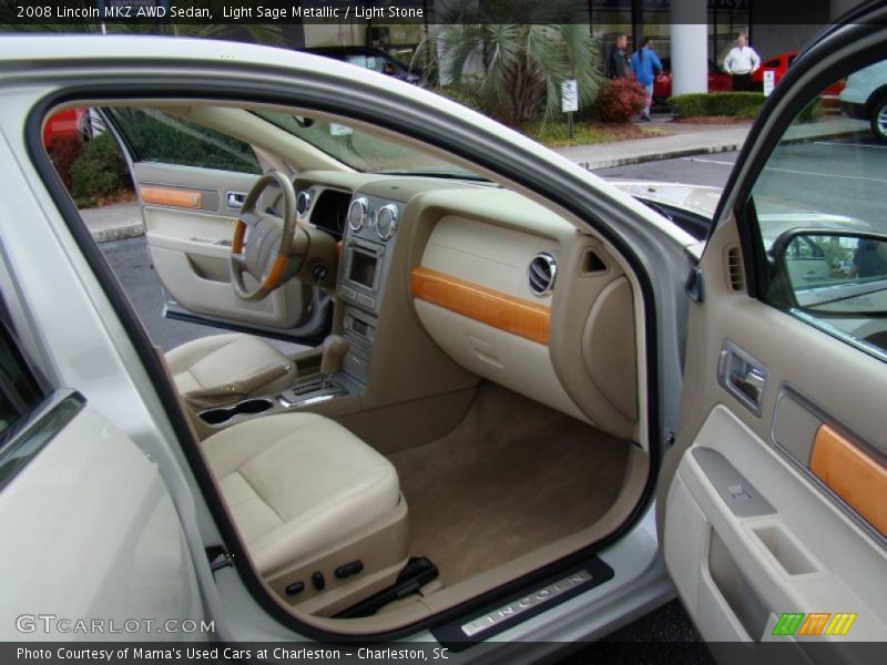 Light Sage Metallic / Light Stone 2008 Lincoln MKZ AWD Sedan