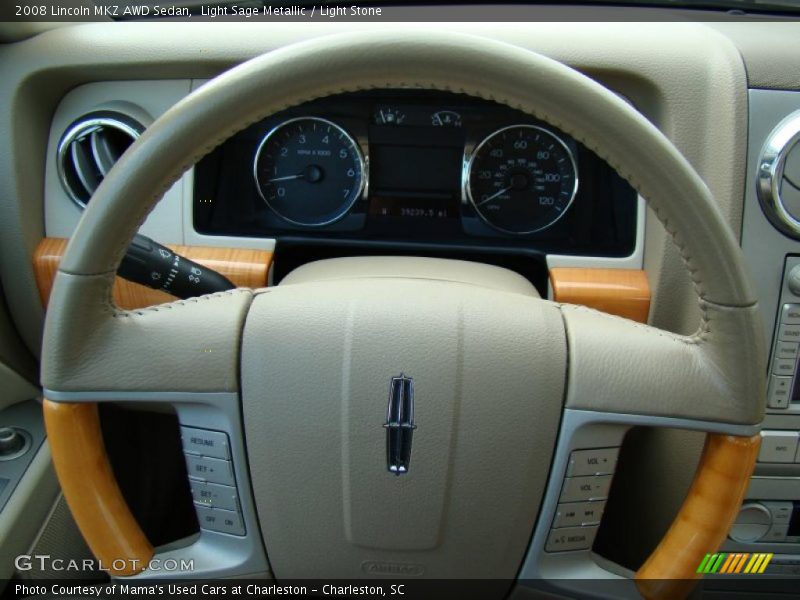 Light Sage Metallic / Light Stone 2008 Lincoln MKZ AWD Sedan