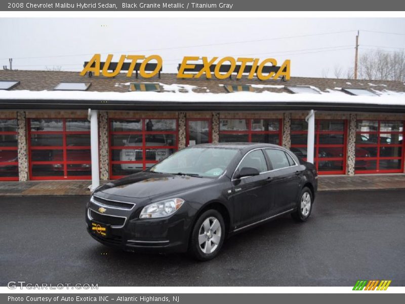 Black Granite Metallic / Titanium Gray 2008 Chevrolet Malibu Hybrid Sedan