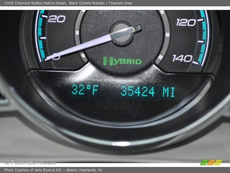 Black Granite Metallic / Titanium Gray 2008 Chevrolet Malibu Hybrid Sedan