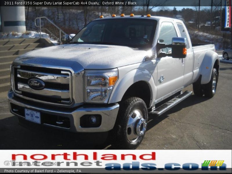 Oxford White / Black 2011 Ford F350 Super Duty Lariat SuperCab 4x4 Dually
