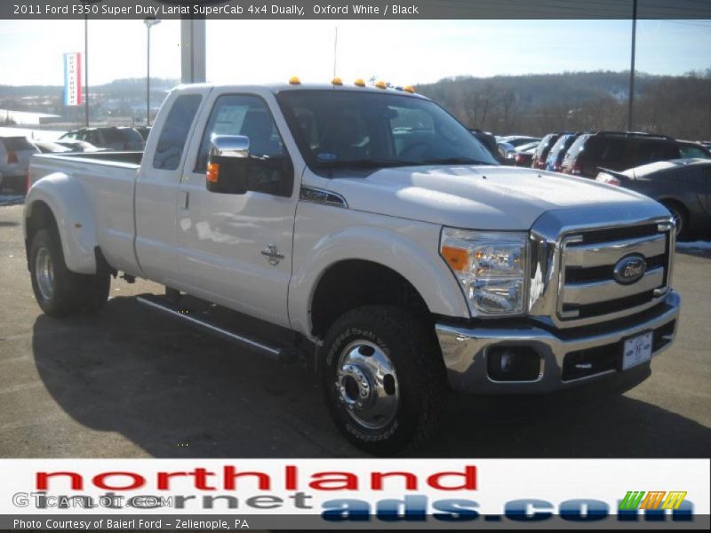 Oxford White / Black 2011 Ford F350 Super Duty Lariat SuperCab 4x4 Dually