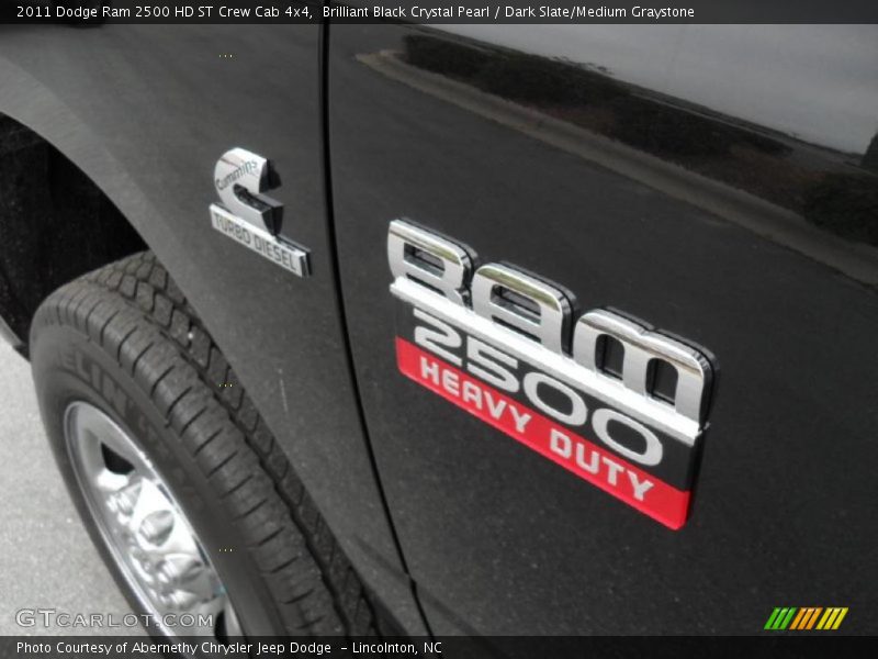 Brilliant Black Crystal Pearl / Dark Slate/Medium Graystone 2011 Dodge Ram 2500 HD ST Crew Cab 4x4