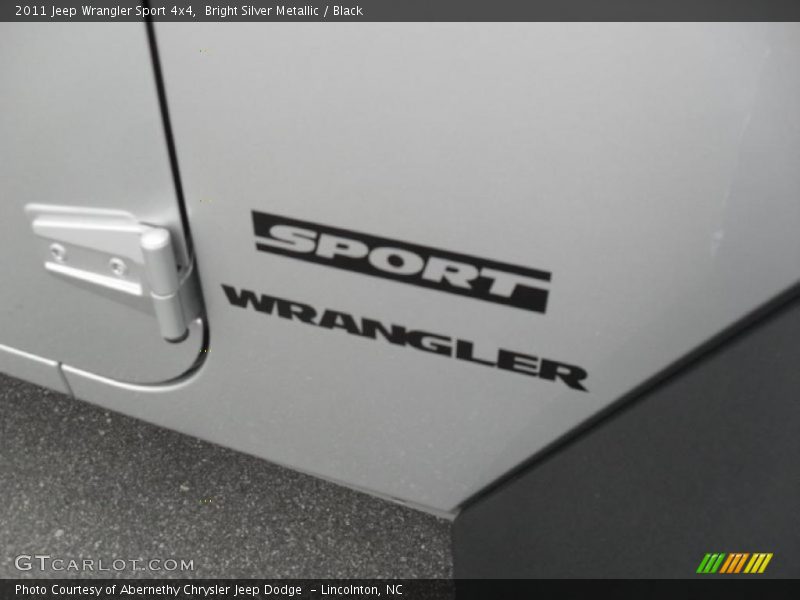 Bright Silver Metallic / Black 2011 Jeep Wrangler Sport 4x4