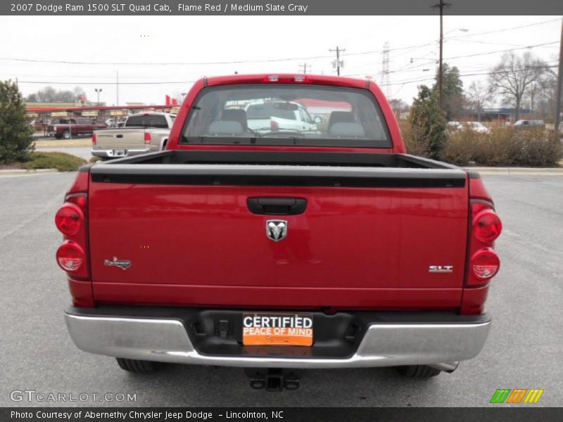 Flame Red / Medium Slate Gray 2007 Dodge Ram 1500 SLT Quad Cab