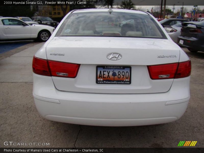 Powder White Pearl / Camel 2009 Hyundai Sonata GLS