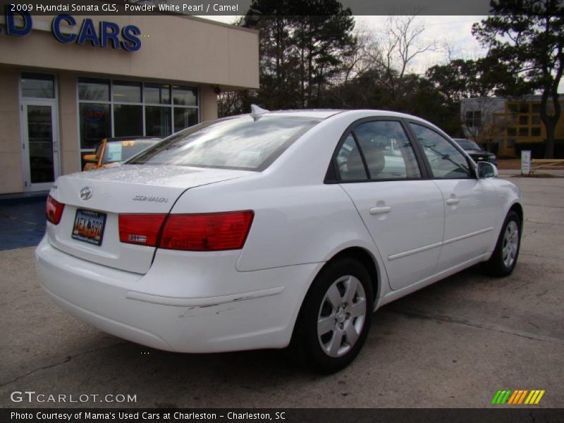 Powder White Pearl / Camel 2009 Hyundai Sonata GLS