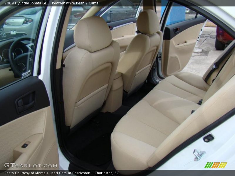 Powder White Pearl / Camel 2009 Hyundai Sonata GLS