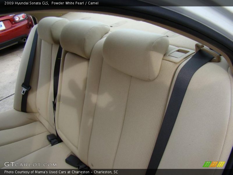 Powder White Pearl / Camel 2009 Hyundai Sonata GLS