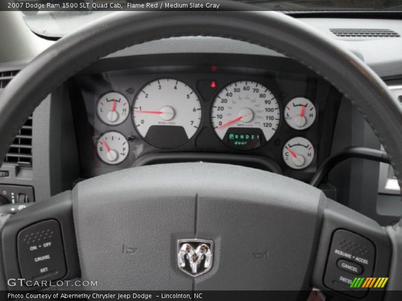 Flame Red / Medium Slate Gray 2007 Dodge Ram 1500 SLT Quad Cab